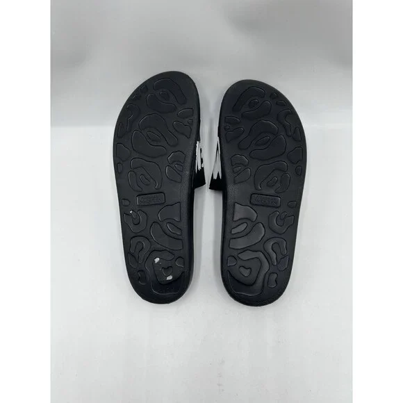 Alexander McQueen Graffiti Logo black rubber pool slide Size 42 M